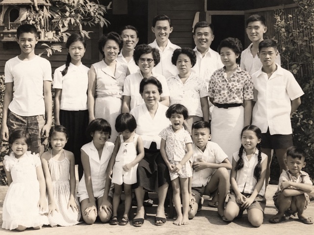 A group outside a house