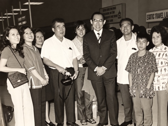 A group in a passenger terminal